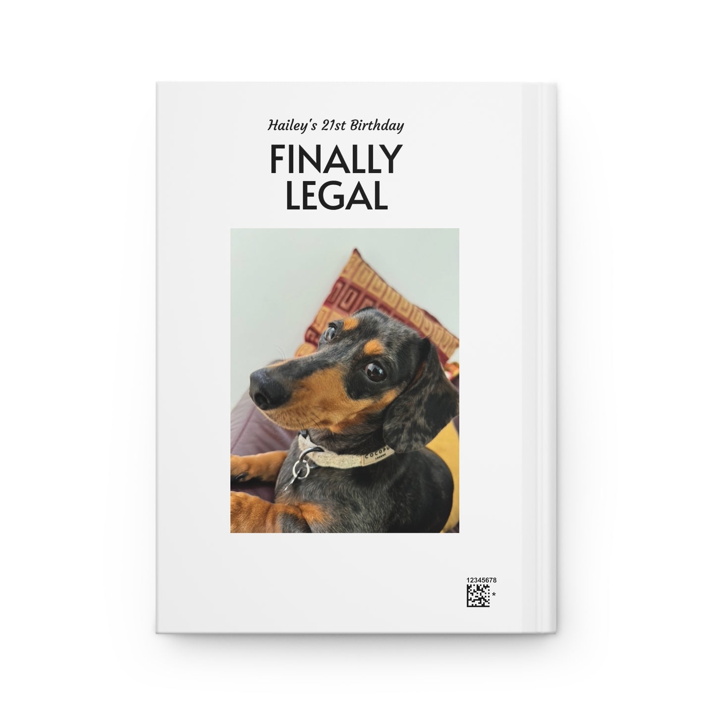 Finally Legal Hardcover Journal — Personalized 21st Birthday Notebook with Photo