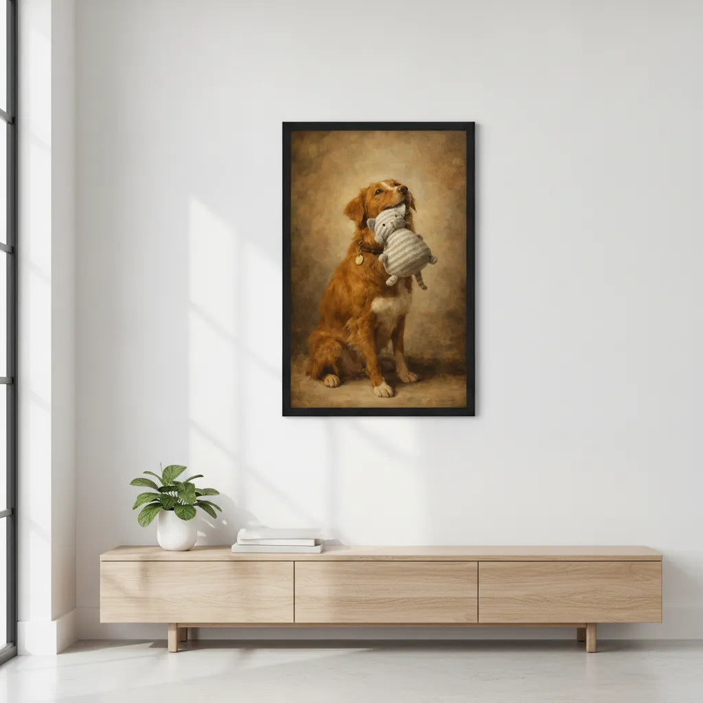 Classic Semi-Glossy Paper Wooden Framed Poster (Ready to hang)